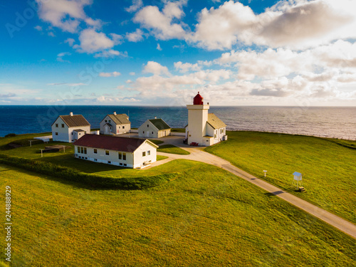 Obrestad lighthouse in Norway. photo