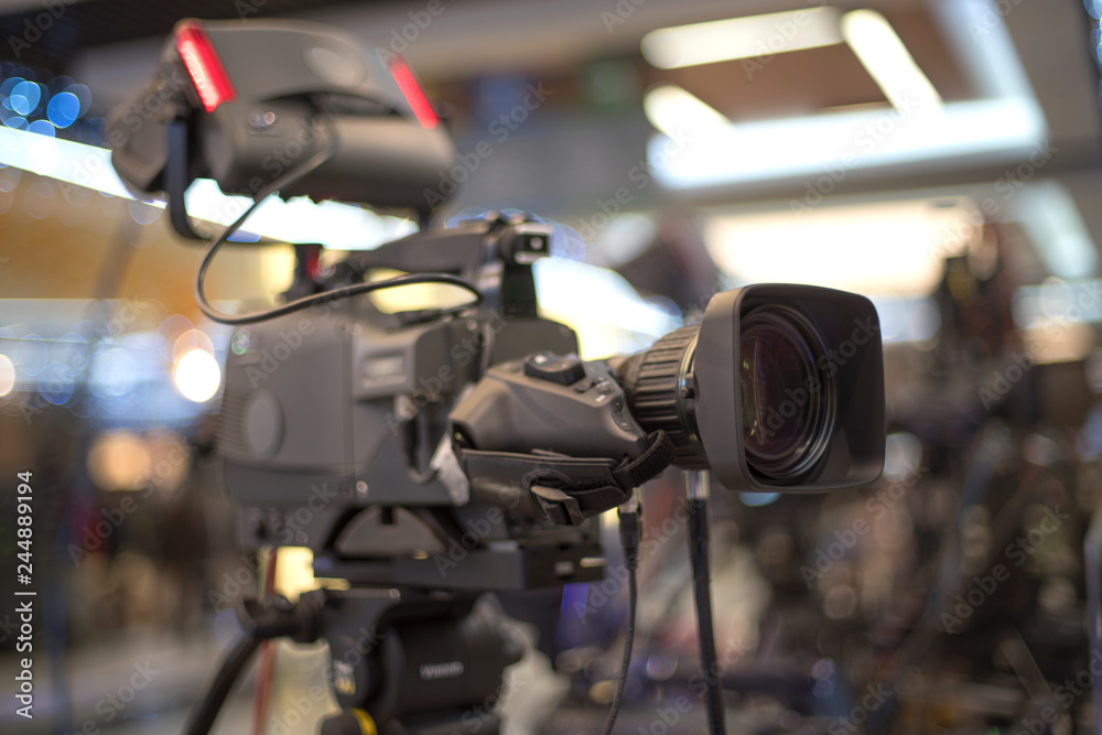 TV camera in recording TV camera in recording
