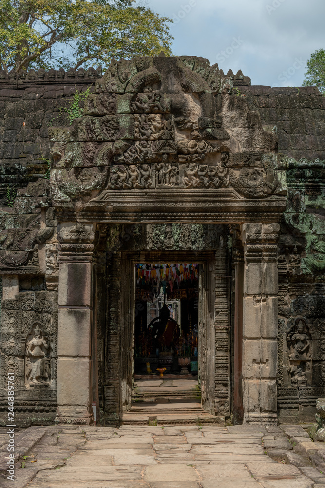 Stone doorway at entrance to Banteay Kdei Stone doorway at entrance to Banteay Kdei