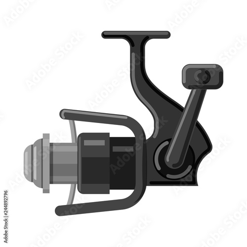 Vector design of fish and fishing icon. Set of fish and equipment vector icon for stock.