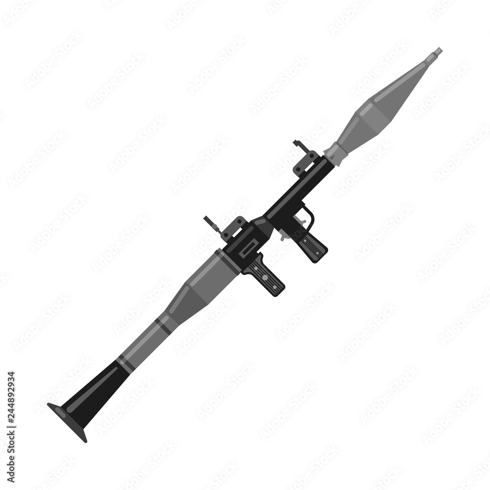 Isolated object of weapon and gun icon. Set of weapon and army stock vector illustration. Isolated object of weapon and gun icon. Set of weapon and army stock vector illustration.