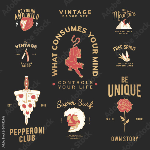 Motivational badge collection