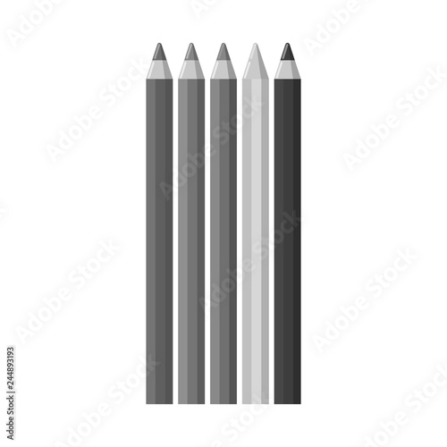 Isolated object of office and supply symbol. Set of office and school stock symbol for web.