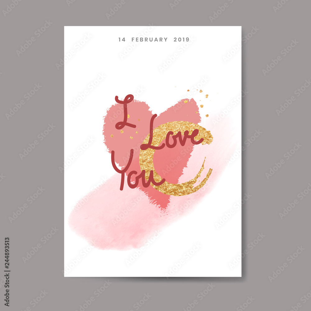 Sweet valentine card and typography design Sweet valentine card and typography design