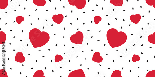 Wallpaper Mural Heart seamless pattern valentine vector gift wrap paper scarf isolated repeat wallpaper tile background illustration Torontodigital.ca