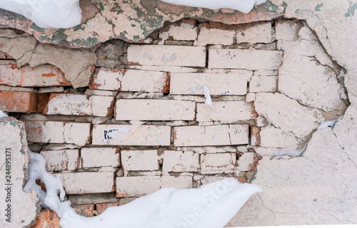 texture of a wall from a white brick