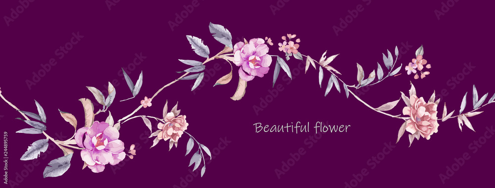 Elegant hand drawn flower Elegant hand drawn flower
