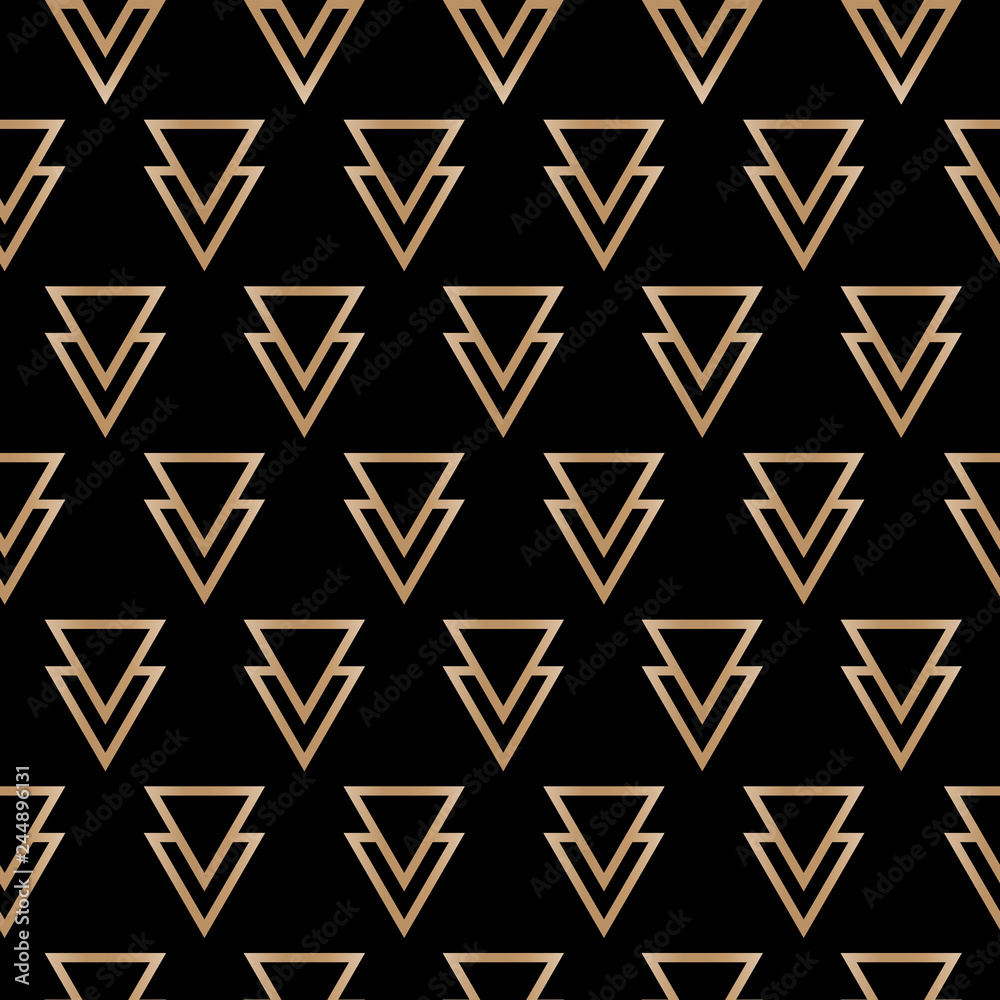 Art deco, triangle, seamless vector art. Art deco, triangle, seamless vector art.