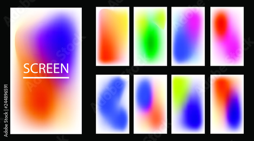 Wallpaper Mural Vector EPS 10 Gradient Set. Different colors. Modern Smartphone screen, mobile app Template. Design for Wallpaper, background, banner, flyer, Social media post Torontodigital.ca