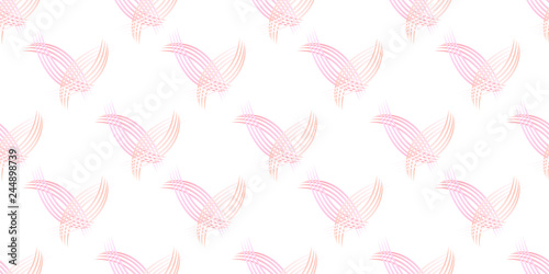 Abstract seamless pattern. The figures of leaves, petals of strips of scratches. Vector illustration.