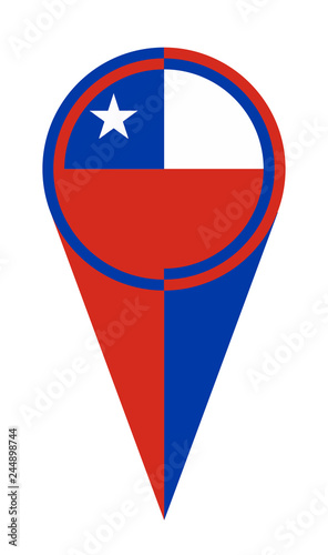 Free Download Chile Map Pointer Location Flag - GFXLoad