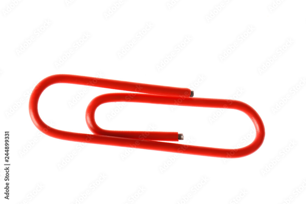 Single office clip isolated over the white background, set of three different foreshortenings Single office clip isolated over the white background, set of three different foreshortenings
