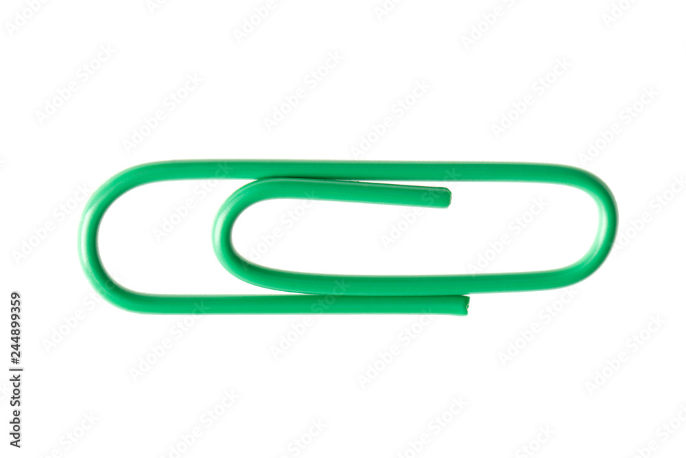 Single office clip isolated over the white background, set of three different foreshortenings Single office clip isolated over the white background, set of three different foreshortenings