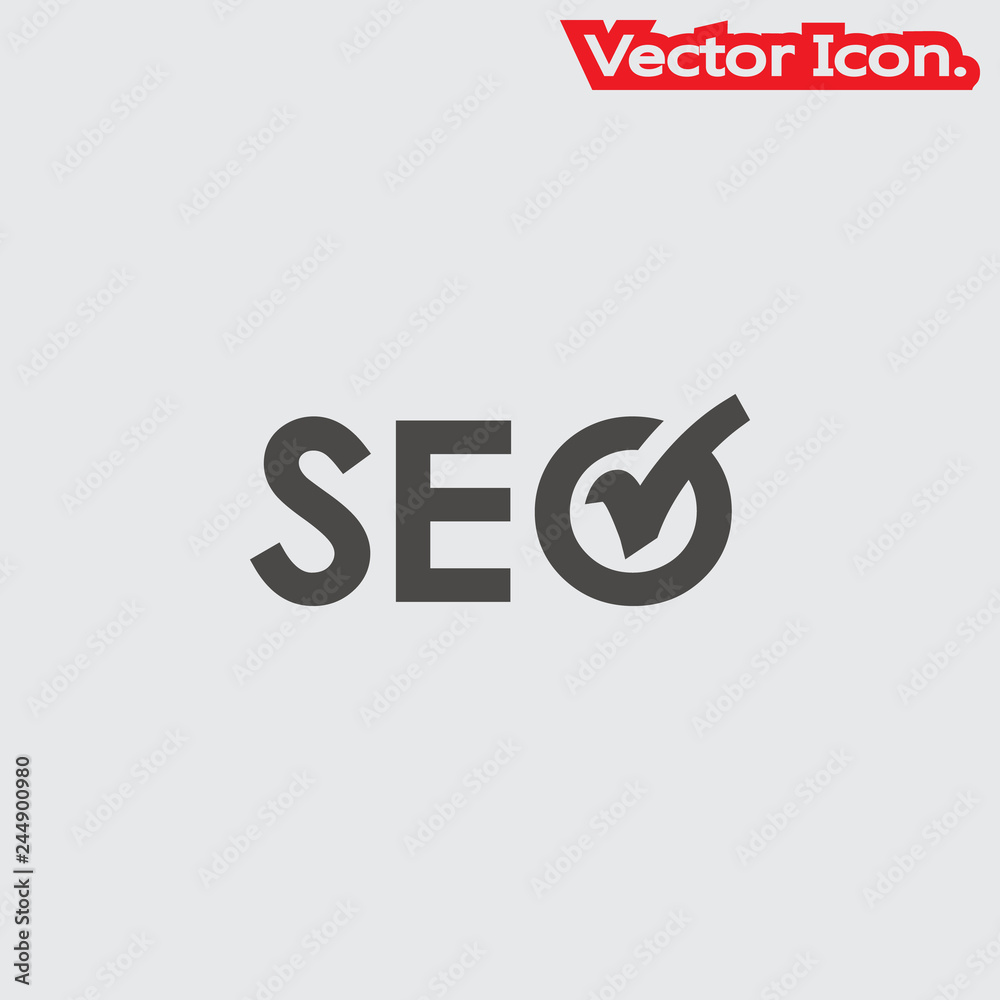 Search engine optimization icon isolated sign symbol and flat style for app, web and digital design. Vector illustration. Search engine optimization icon isolated sign symbol and flat style for app, web and digital design. Vector illustration.