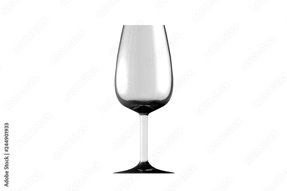 3D illustration of port wine glass isolated on white side view - drinking glass render 3D illustration of port wine glass isolated on white side view - drinking glass render