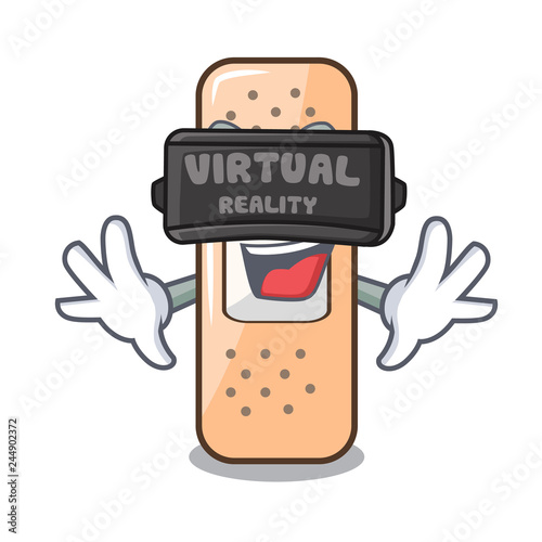 Virtual reality sticking plaster on the mascot table