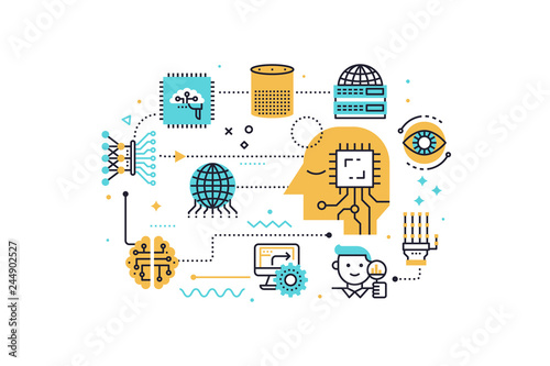 AI (artificial intelligence) concept illustration