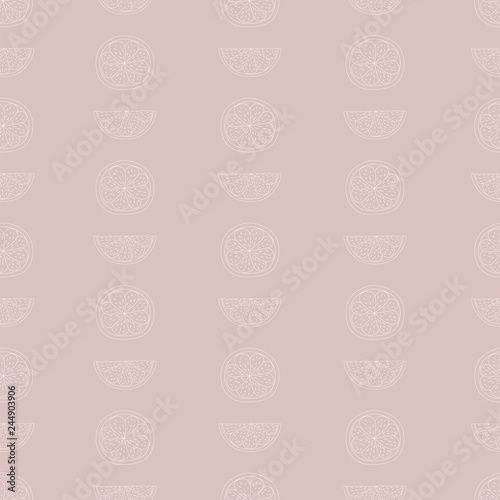 Hand drawn seamless pattern with lemons, oranges, limes
