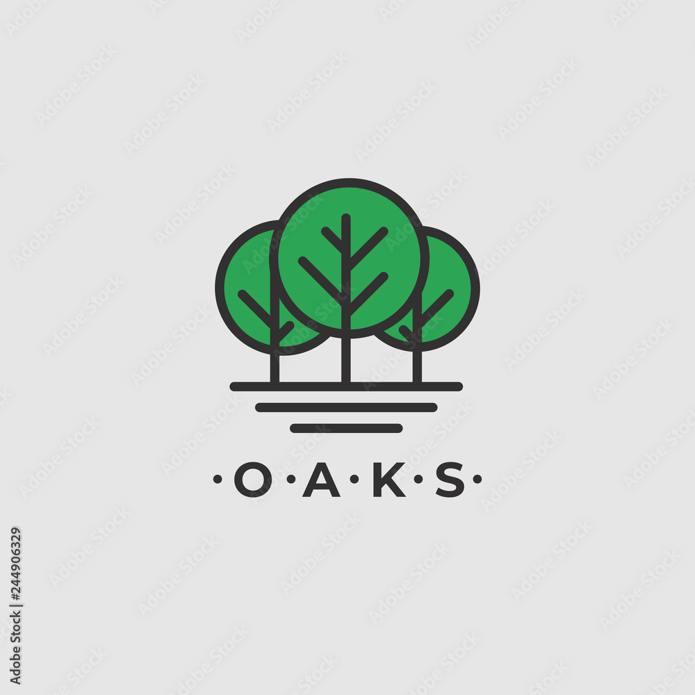 Free Duotone Simple Tree Nature Logo Design template