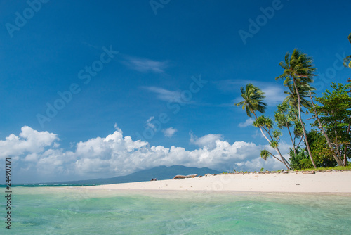 tropical beach near munda solomon islands photo