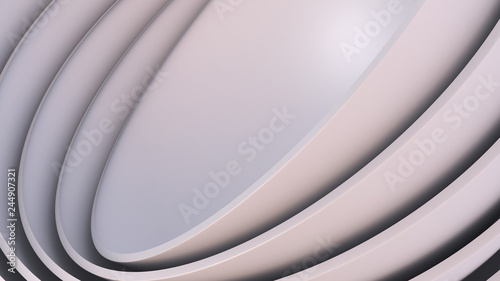 Abstract Background with layered Hemispheres (3d Rendering)