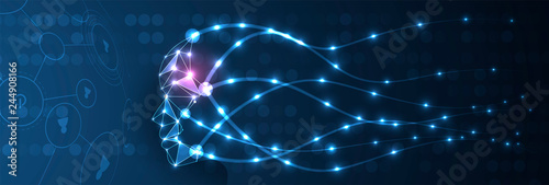 Conceptual technology illustration of artificial intelligence