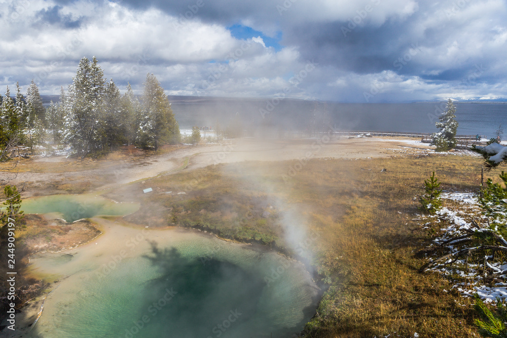 Bluebell Pool, Yellowstone National Park, Wyoming, United States Bluebell Pool, Yellowstone National Park, Wyoming, United States