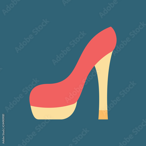 Silhouette icon women shoes