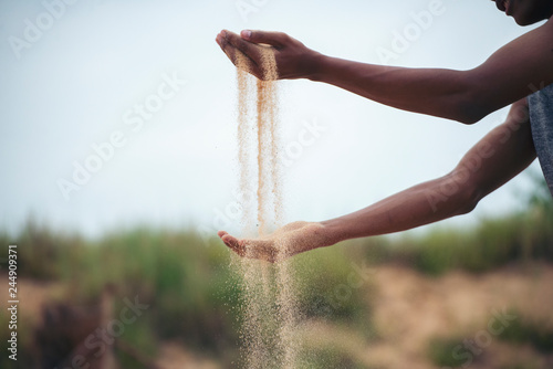 Slika na platnu Freedom hand,Let it go and Release concept