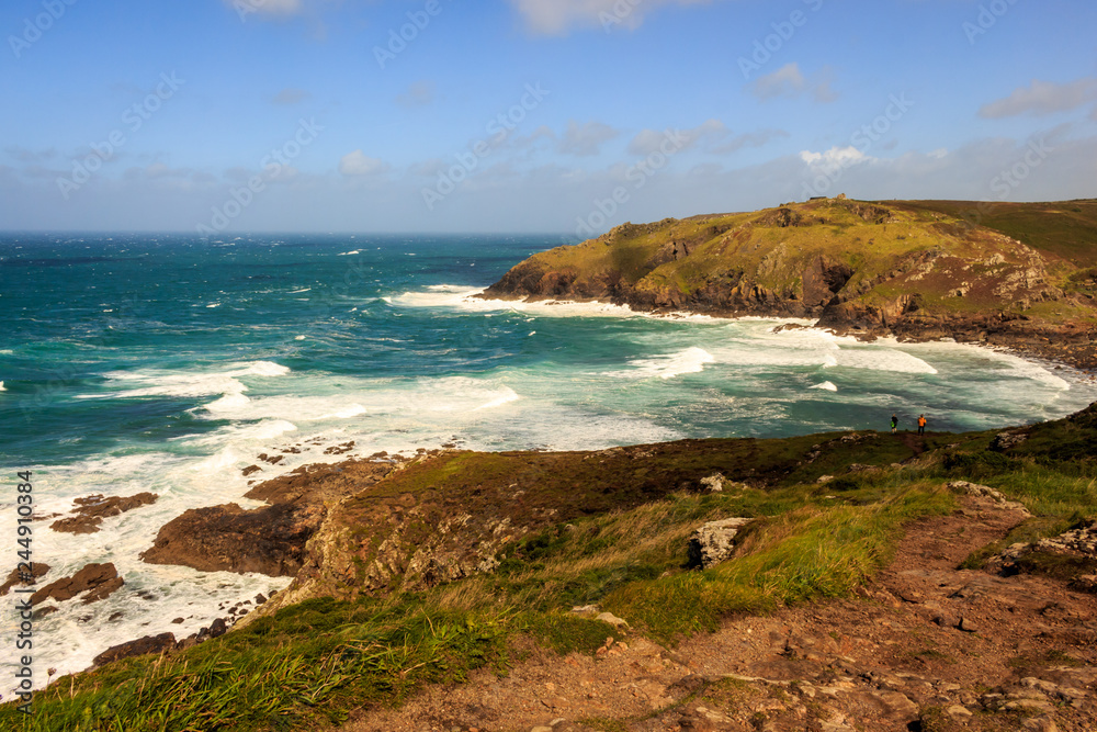 Cape Cornwall, Windy Summer Coastline