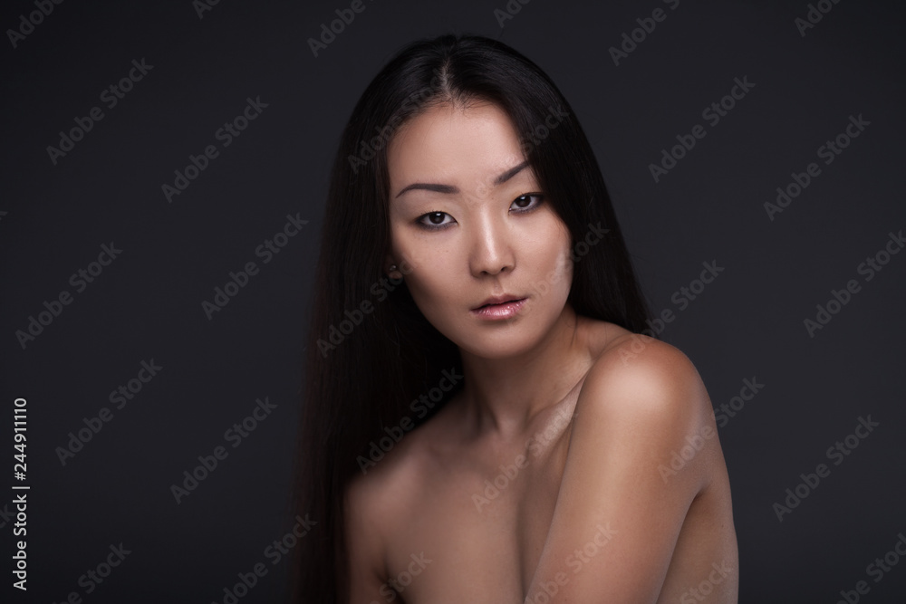 Beautiful brunette asian woman portrait Beautiful brunette asian woman portrait