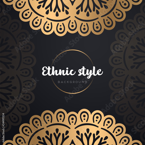 Gold background with mandala