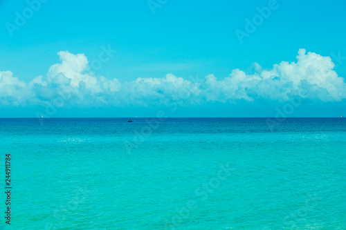 Fototapeta Naklejka Na Ścianę i Meble -  light blue sky over ocean