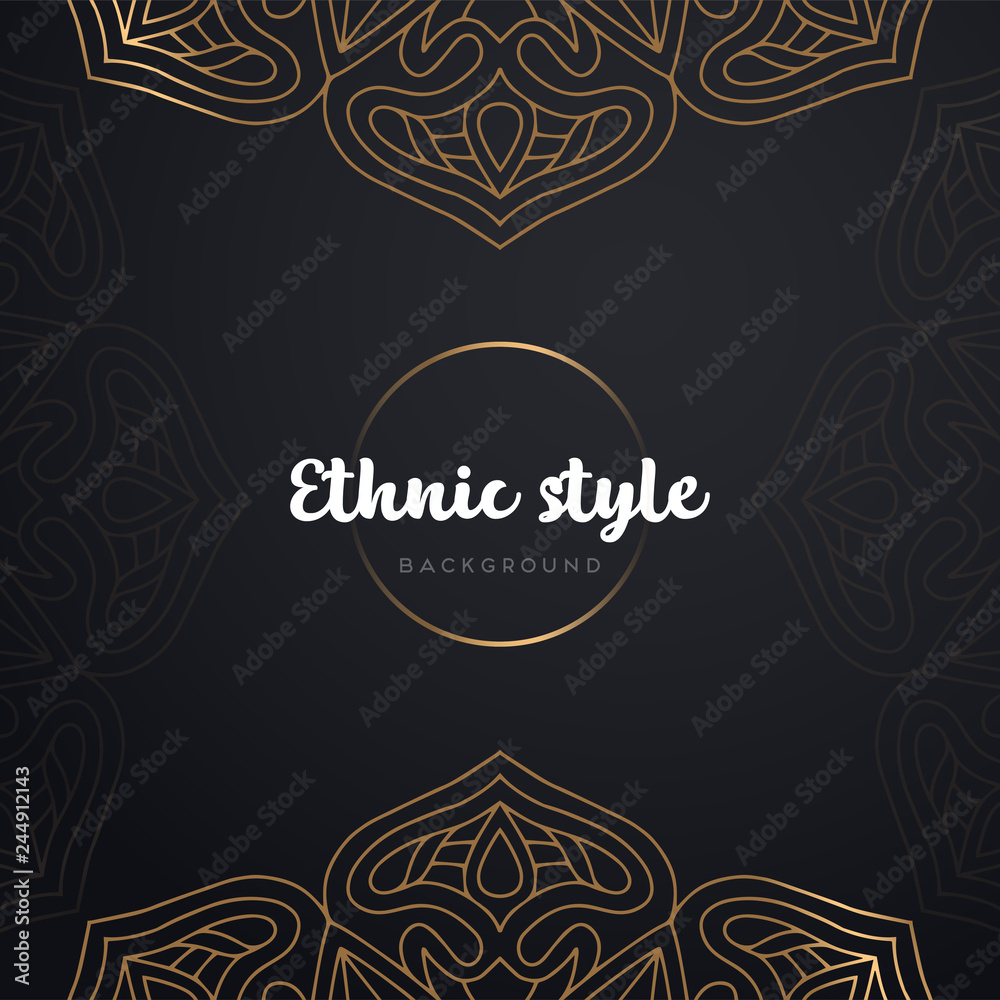 Gold background with mandala Gold background with mandala