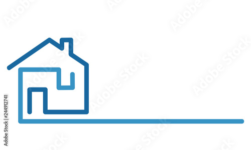 Real Estate Logo, house on white, stock vector illustration