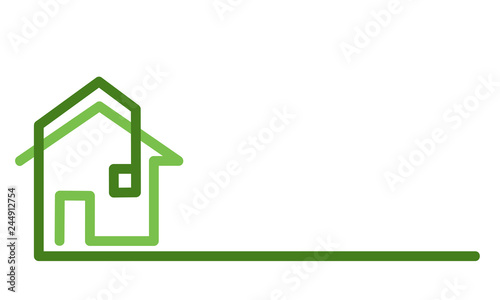 Real Estate Logo, house on white, stock vector illustration