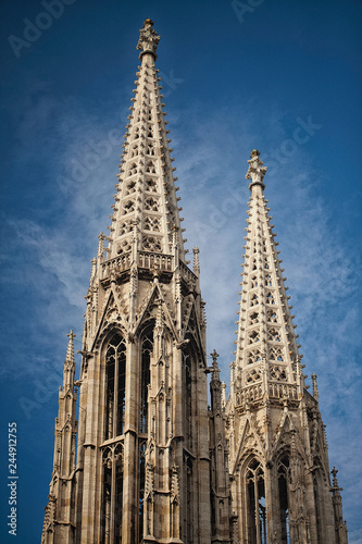 The Votive Church Votivkirche located on the Ringstrasse in Vienna