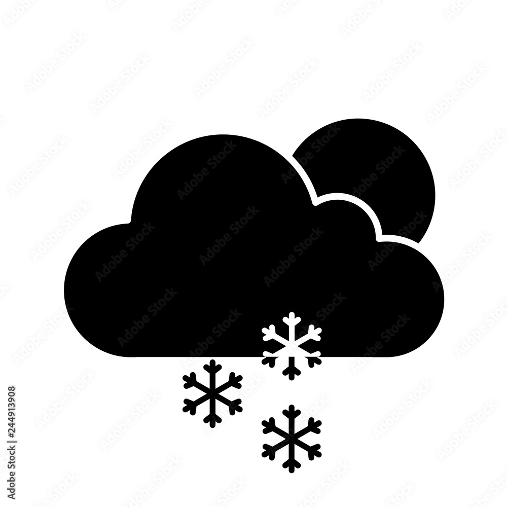 Scattered snow glyph icon Scattered snow glyph icon