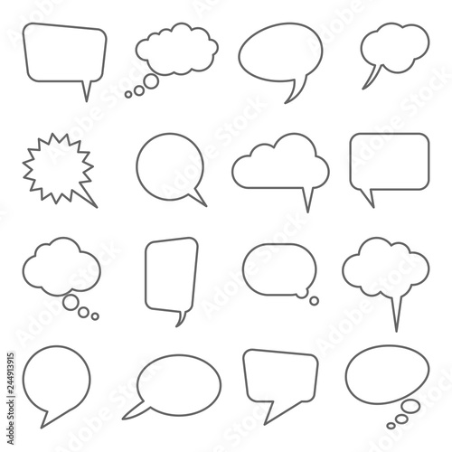 different speech bubbles collection