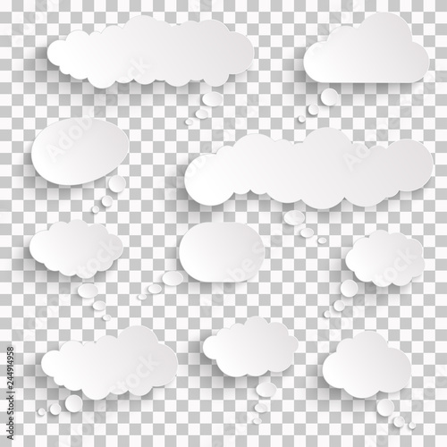 sticker speech bubbles with shadow