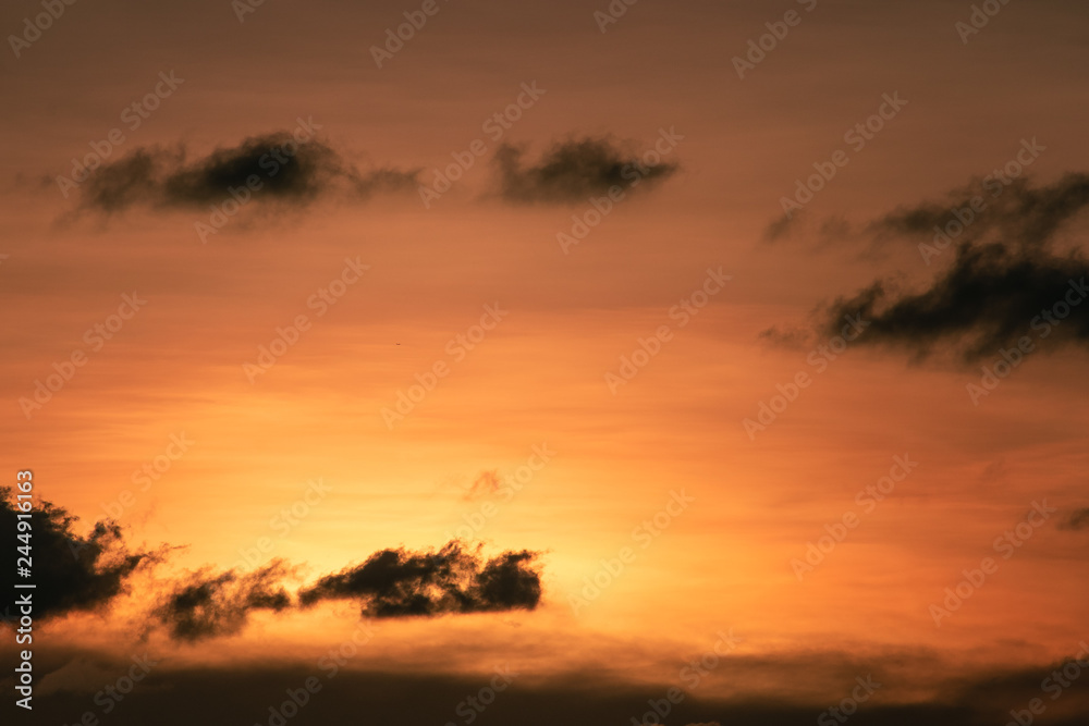 Colours of sunset clouds 