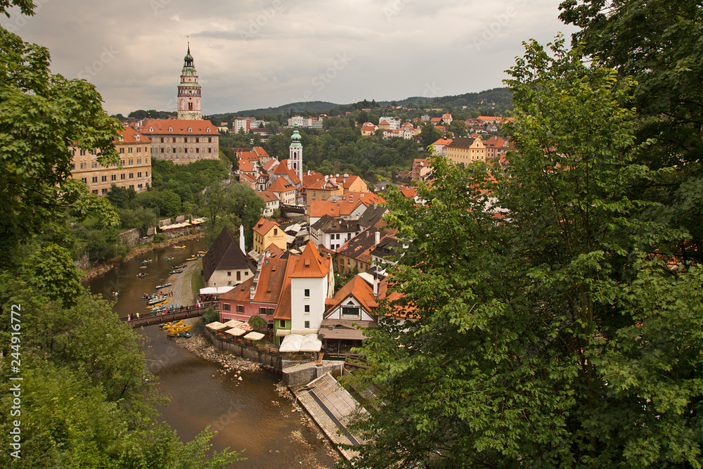 panoramic view of cesky krumlov
