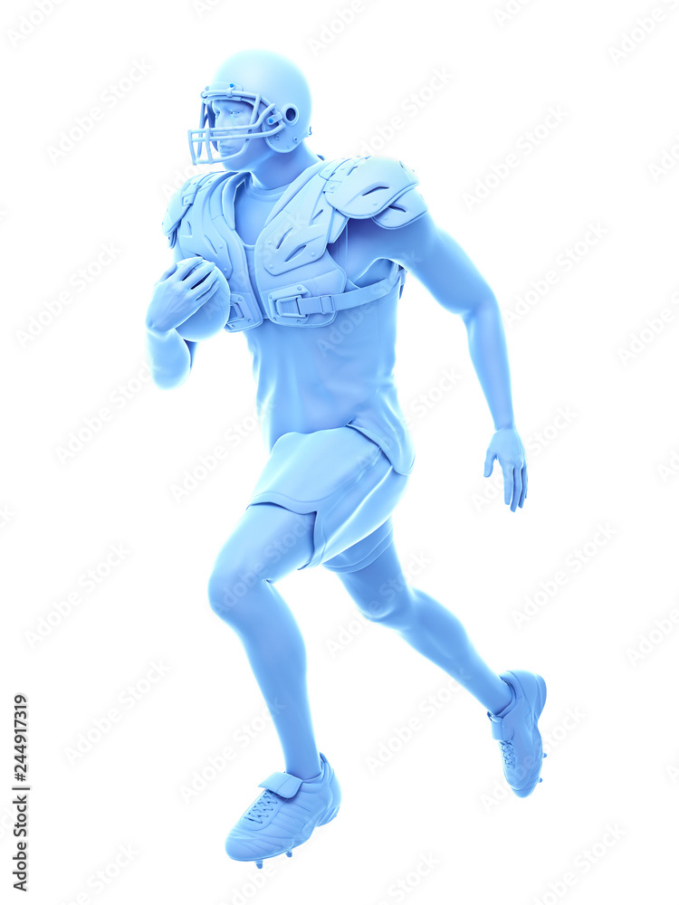 3d rendered medically accurate illustration of an american football player 3d rendered medically accurate illustration of an american football player