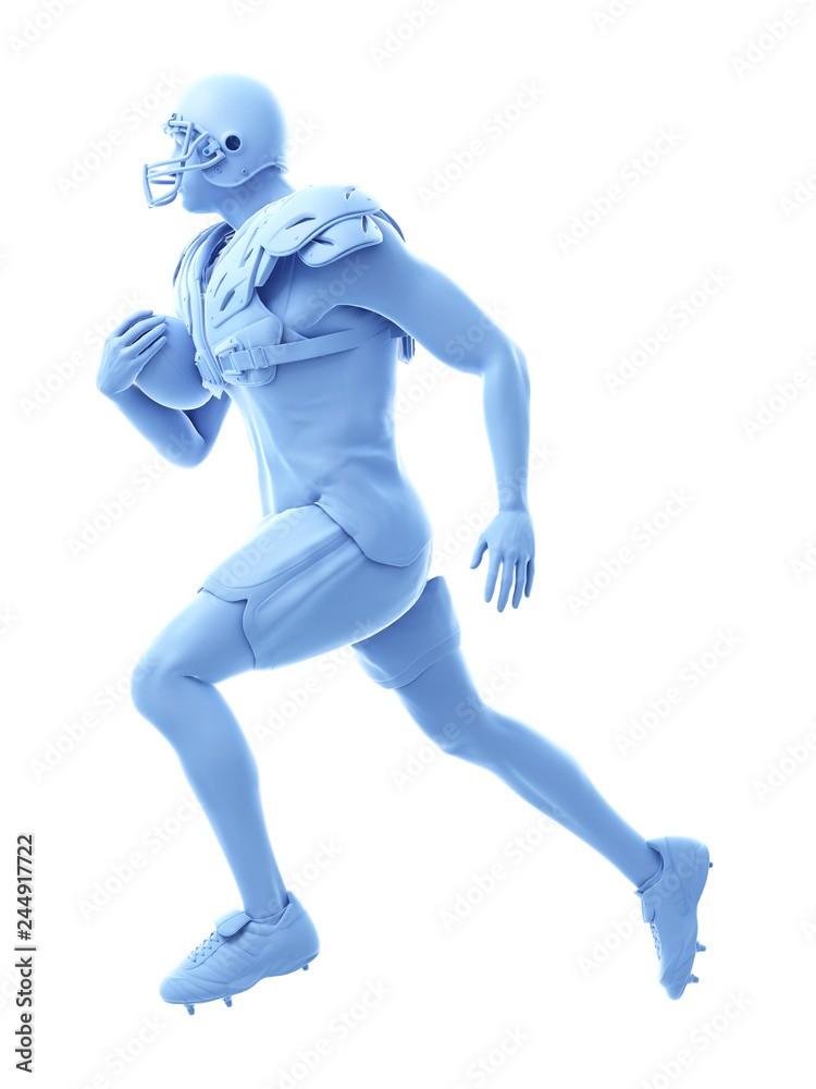 3d rendered medically accurate illustration of an american football player 3d rendered medically accurate illustration of an american football player