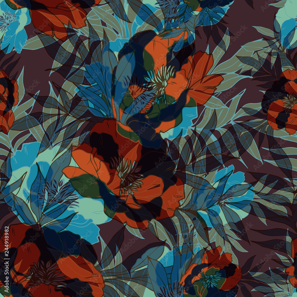 Beautiful seamless floral pattern background. Beautiful seamless floral pattern background.