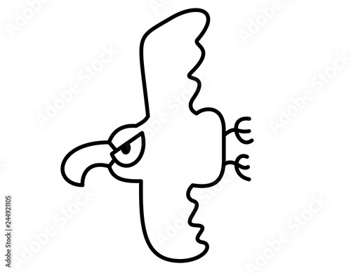 空飛ぶ鳥足 線画 Stock イラスト Adobe Stock