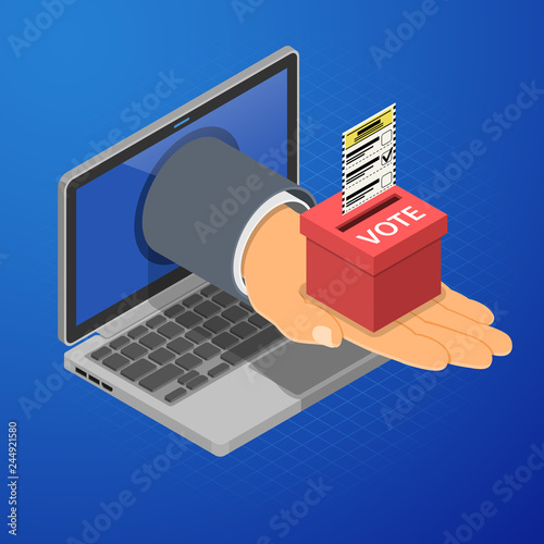 Online Internet Voting Isometric Concept