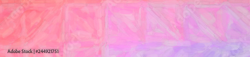 Abstract illustration of pink and blue Watercolor on paper banner background  digitally generated.