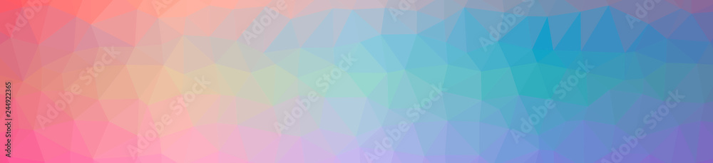 Illustration of abstract Blue, Red And Green banner low poly background. Beautiful polygon design pattern.