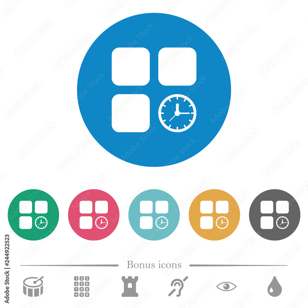 Component timer flat round icons Component timer flat round icons